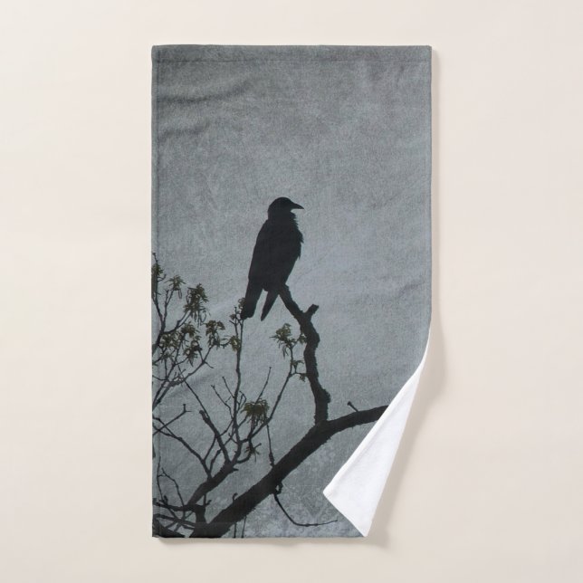 Majestic Crow Bath Towel Set (Hand Towel)