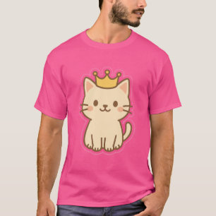 Majestic Cuddly Cat with a Crown T-Shirt