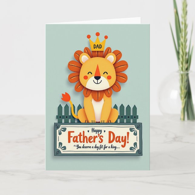 Majestic Dad Jungle Cat Card (Front)