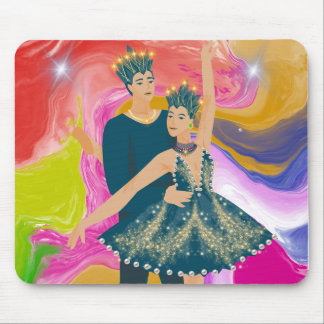 Majestic Dance of Colours Mouse Pad