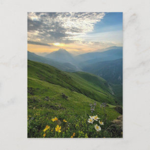 Majestic Dawn in the Russian Highlands Postcard