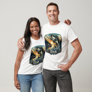 Majestic Dawn Leap A Bass Skyward Fish On T-Shirt