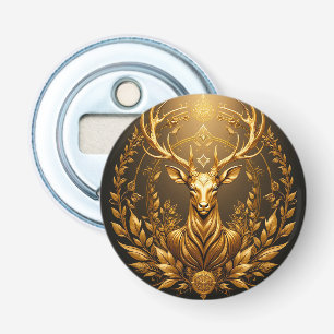 Majestic Deer Gold Emblem Woodland Crest  Bottle Opener