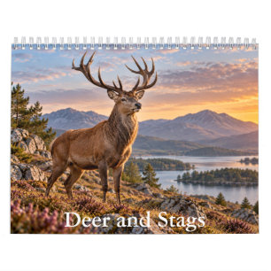 Majestic Deer & Stags Wildlife Calendar