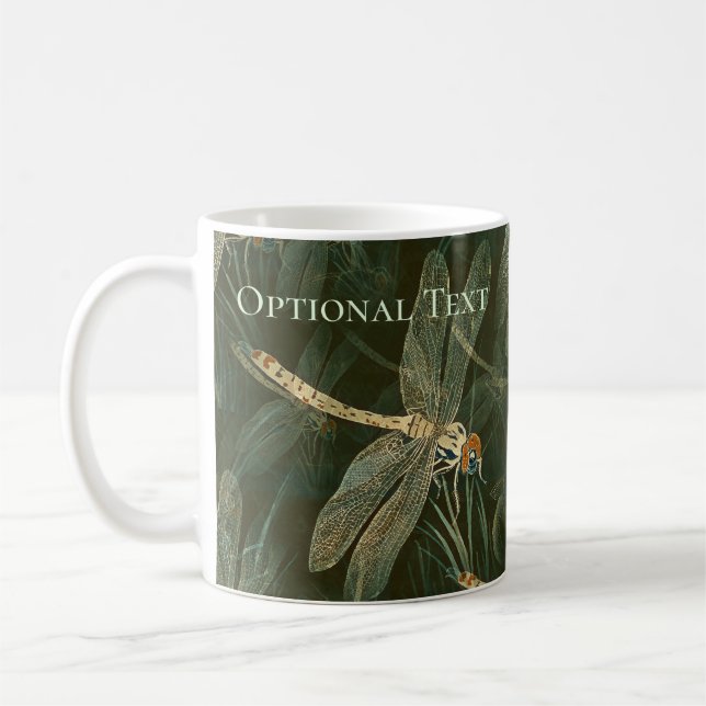 Majestic Dragonfly Pattern  Coffee Mug (Left)