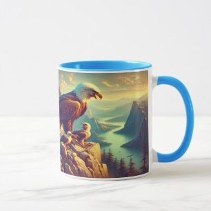 Majestic Eagle Capturing A Lake Trout 7"x5" Mug
