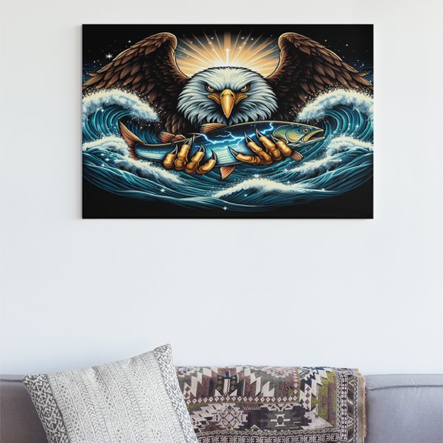Majestic Eagle Capturing Fresh Fish Poster (Creator Uploaded)