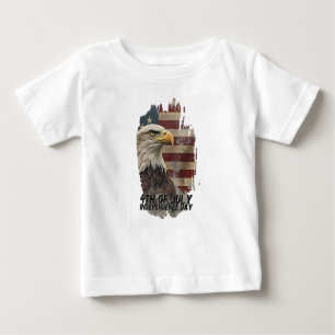 Majestic Eagle & Flag – Spirit of Freedom Baby T-Shirt