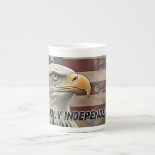 Majestic Eagle & Flag – Spirit of Freedom Bone China Mug