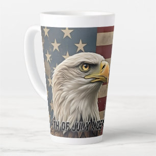 Majestic Eagle & Flag – Spirit of Freedom Latte Mug