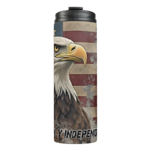 Majestic Eagle & Flag – Spirit of Freedom Thermal Tumbler