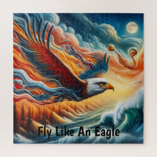 Majestic Eagle Fly Like An Eagle Fantasy Art Jigsaw Puzzle