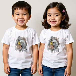 Majestic Eagle Head Watercolor Toddler T-Shirt