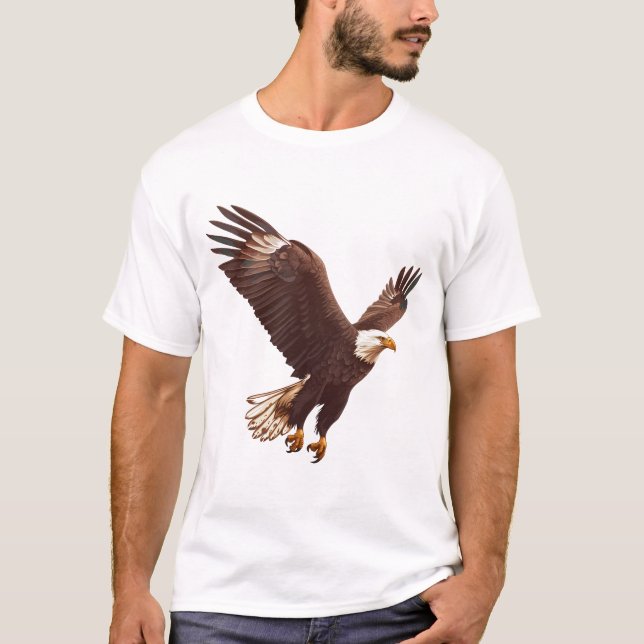 Majestic Eagle in Flight Art T-Shirt (Front)