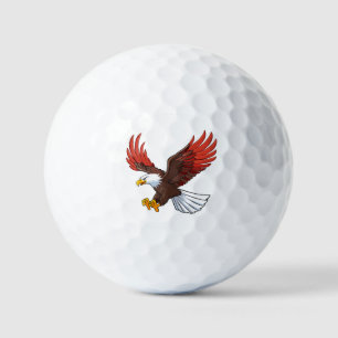Majestic eagle in flight golf balls