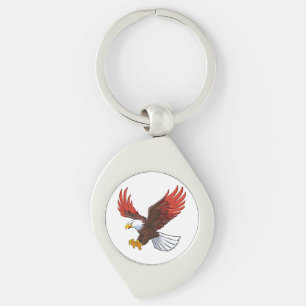 Majestic eagle in flight key ring