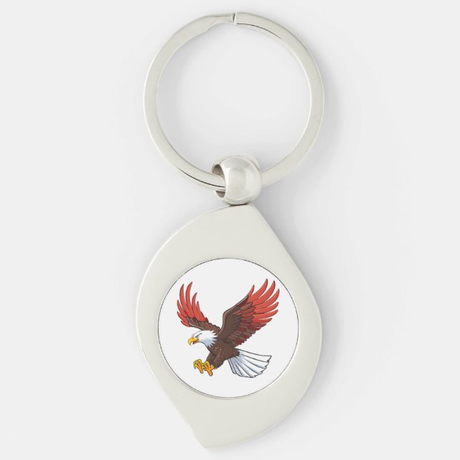 Majestic eagle in flight key ring (Front)