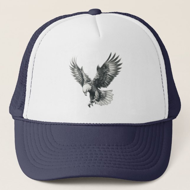 Majestic Eagle in Flight Trucker Hat (Front)