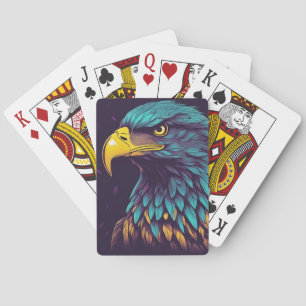 Majestic Eagle in vibrant Colours Playing Cards