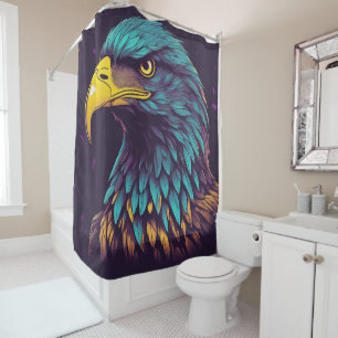 Majestic Eagle in vibrant Colours Shower Curtain