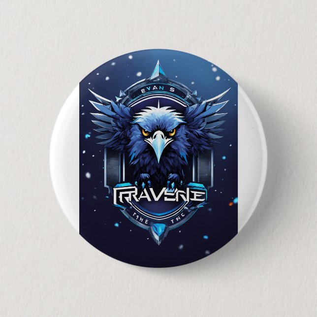 Majestic Eagle Logo Button – Bold & Powerful Desig (Front)