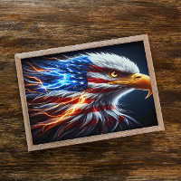 Majestic Eagle Saluting With American Pride