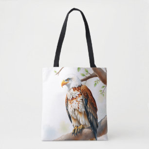 Majestic Eagle sitting on a Tree Branch Tote Bag