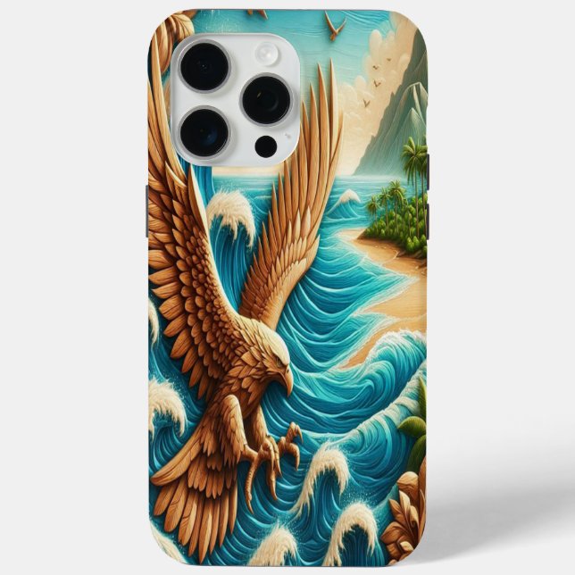 Majestic Eagle Soaring Above Beach Case-Mate iPhone Case (Back)