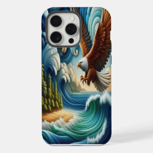 Majestic Eagle Soaring Above Crystal Waters iPhone 15 Pro Max Case