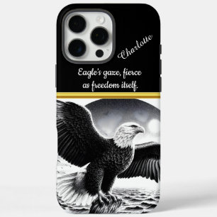Majestic eagle soaring over turbulent ocean waves iPhone 16 pro max case