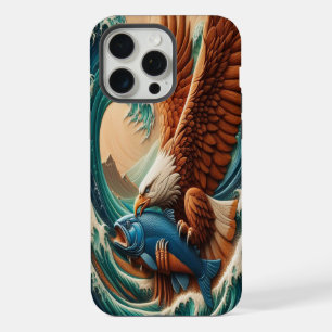 Majestic Eagle Soars Over Fish iPhone 15 Pro Max Case