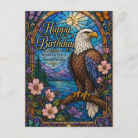 Majestic Eagle Stained Glass Birthday