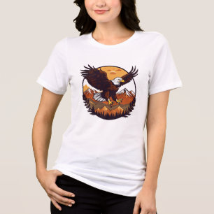 🦅 Majestic Eagle Sunset – Women's Tri-Blend T-Shi Shirt