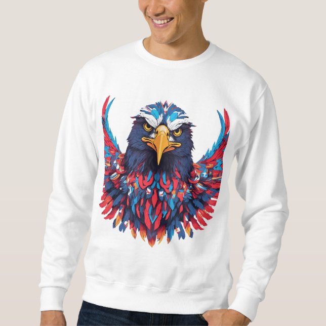Majestic Eagle T-Shirt Design - Soar High with Bol Sweatshirt (Front)