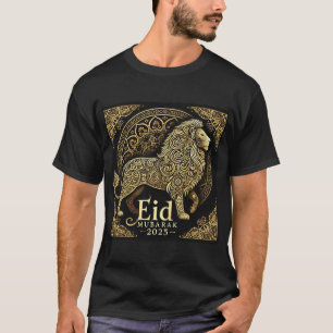 Majestic Eid Mubarak 2025 Lion Design tshirt