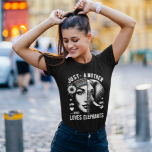 Majestic Elephant-Human Harmony Portrait T-Shirt