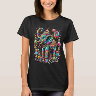 Majestic Elephant in a Hat T-Shirt