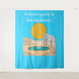 Majestic Elephant Nursery Wall Tapestry