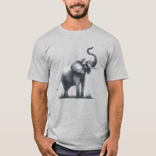 Majestic Elephant with Raised Trunk T-Shirt