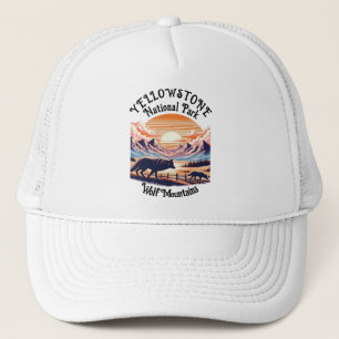 Majestic Emblem of Yellowstone National Park Trucker Hat