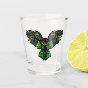 Majestic Emerald Owl Glass