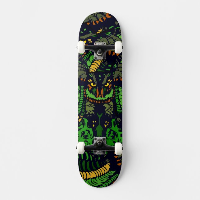 Majestic Emerald Owl Skateboard (Front)