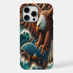 Majestic Encounter: Eagle and Fish iPhone 15 Pro Max Case