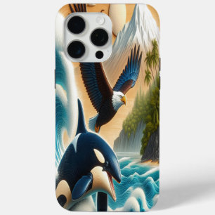 Majestic Encounter: Orca and Orca Whale iPhone 15 Pro Max Case