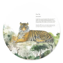 Majestic Endangered Bengal Tiger Handpainted