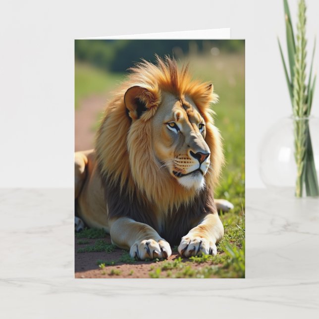 Majestic Feline Fathers Day Card (Front)