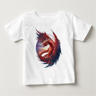 Majestic Fire Dragon - Epic Fantasy Baby T-Shirt