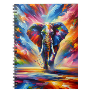 Majestic Fire Elephant – Color Explosion Wildlife Notebook