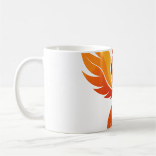 Majestic Fire Phoenix Rising Mythological Bird Art Coffee Mug