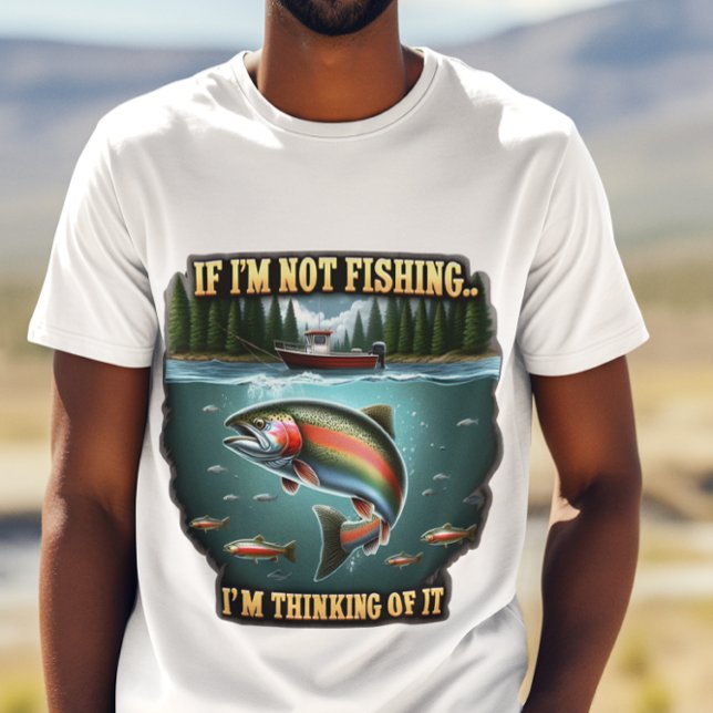 Majestic Fish Swimming Past a Serene Fishing Boat T-Shirt (Creator Uploaded)